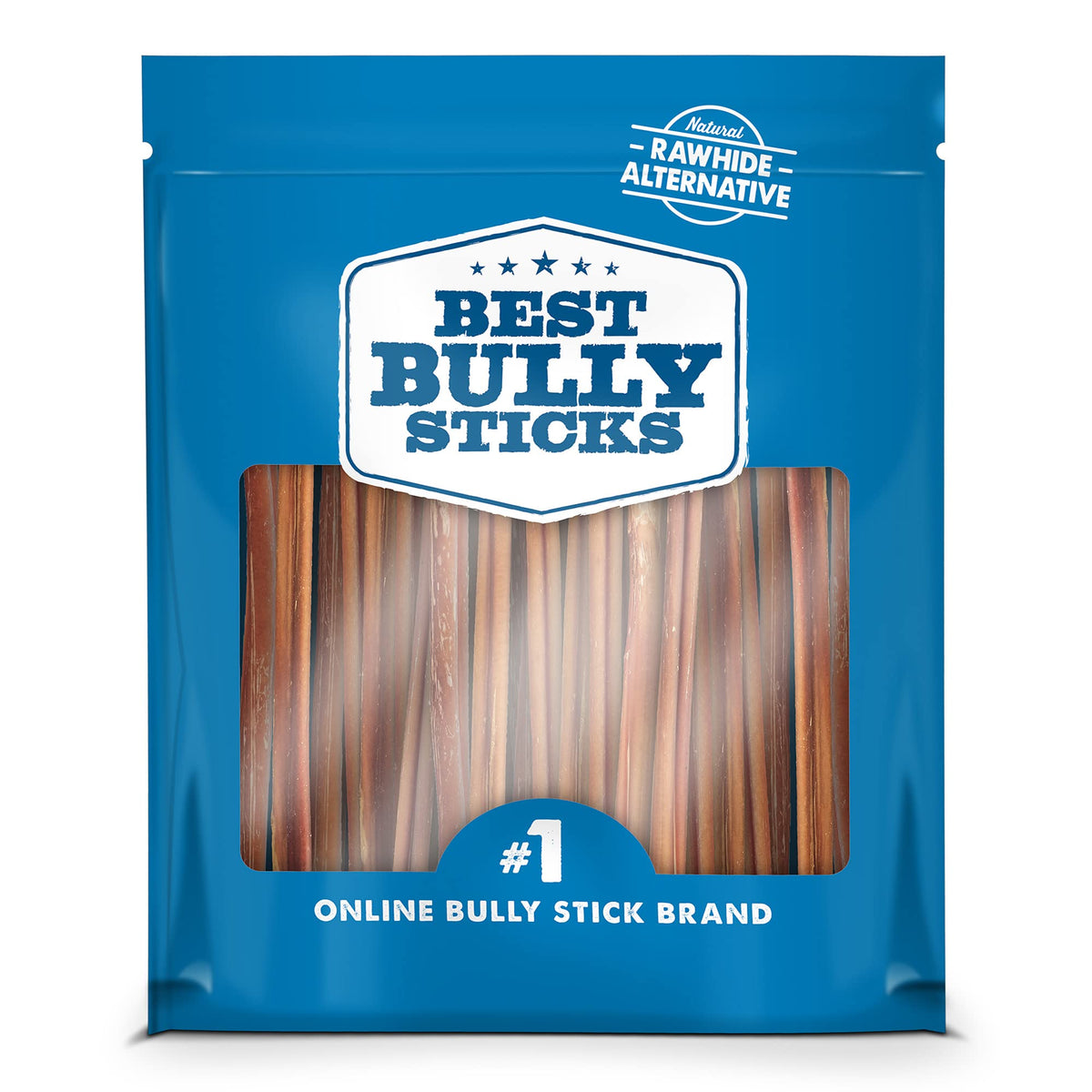 6 Inch Thin Bully Sticks 24 Count Natural Dog Treats K975