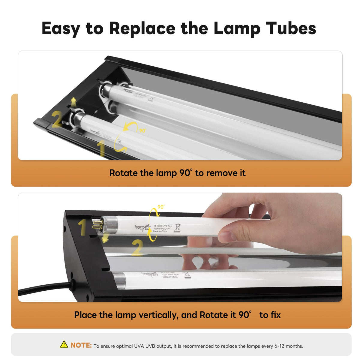 12 Inch UVB Reptile Light Fixture with Timer Z20793