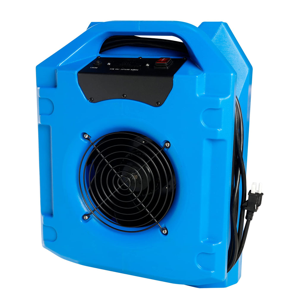 1/4 HP 1200 CFM Low Profile Air Mover, 2-Speed Carpet Dryer Floor Fan with Dual GFCI Outlets Z7926