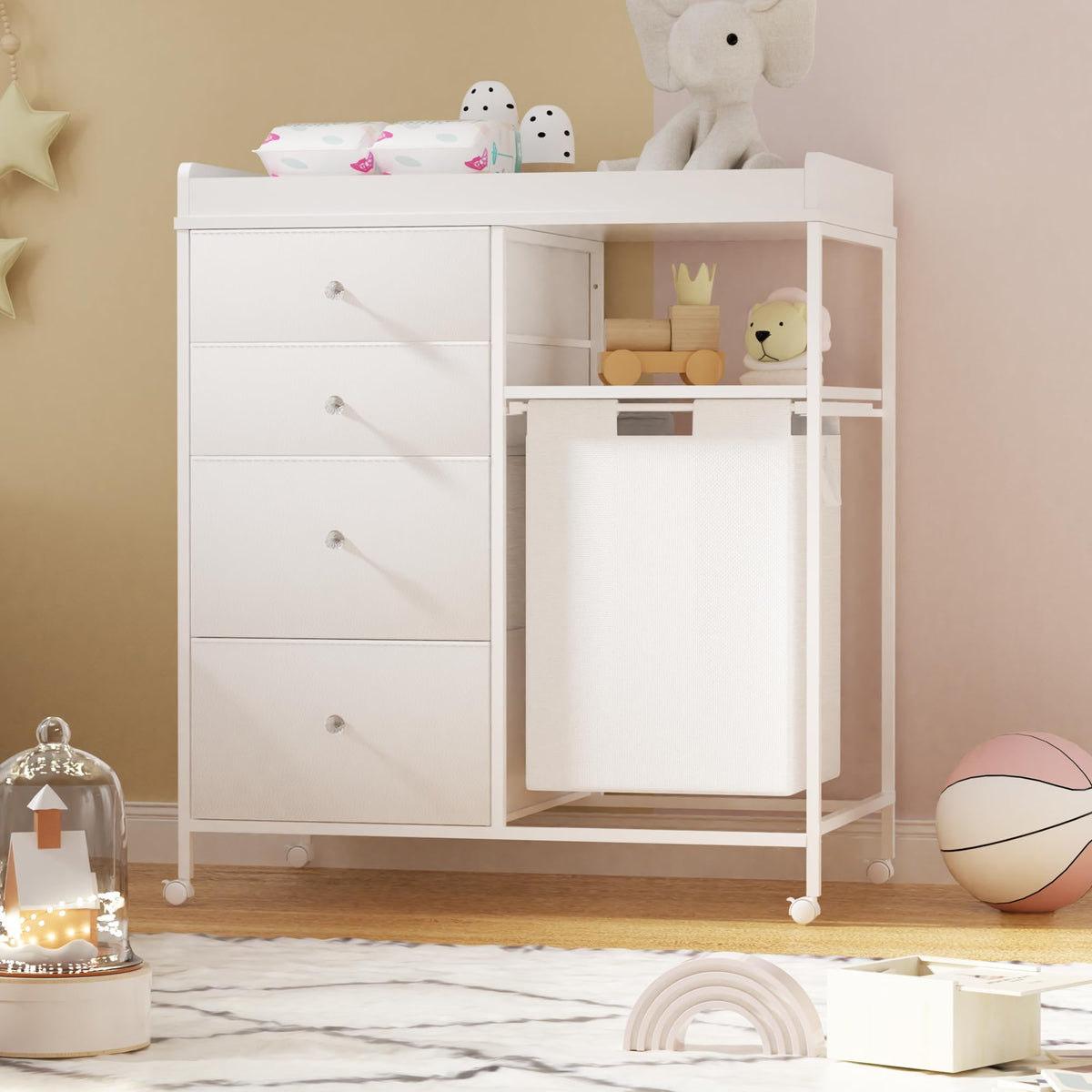 32.6" Baby Changing Station with 4 Wheels X94082