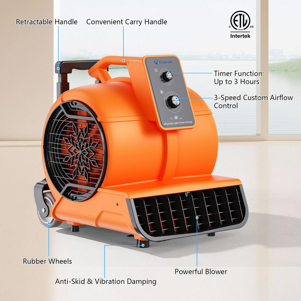 1 HP 4000 CFM Portable Air Mover U447