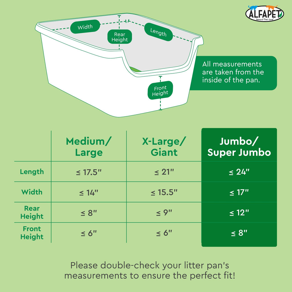 Super Jumbo 15Count Tear-Resistant Waterproof Cat Litter Box Liners S1593