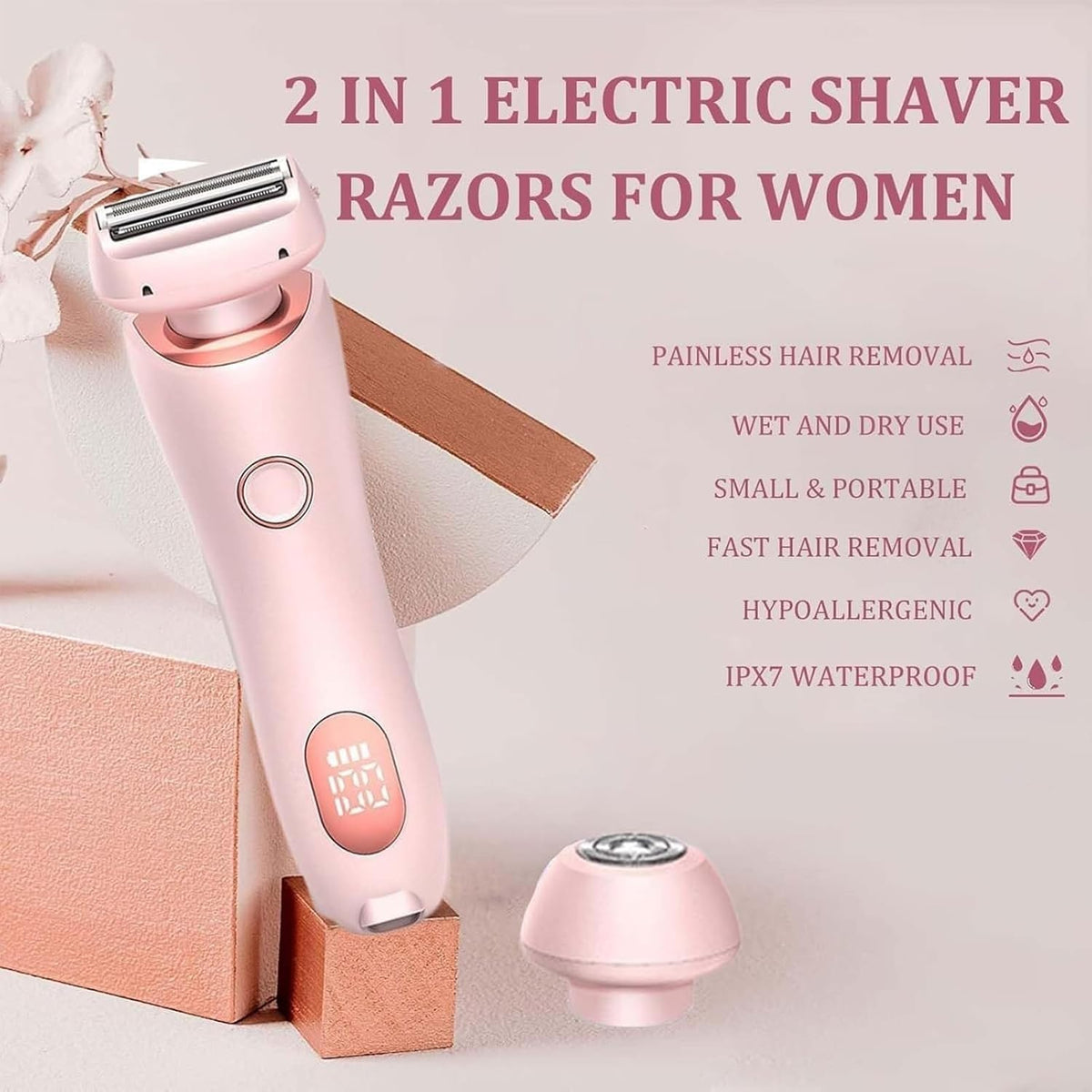 Blue Compact Facial Hair Removal Epilator B258561