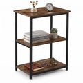 Tall End Side Table with 3-Tier Storage Shelf S792