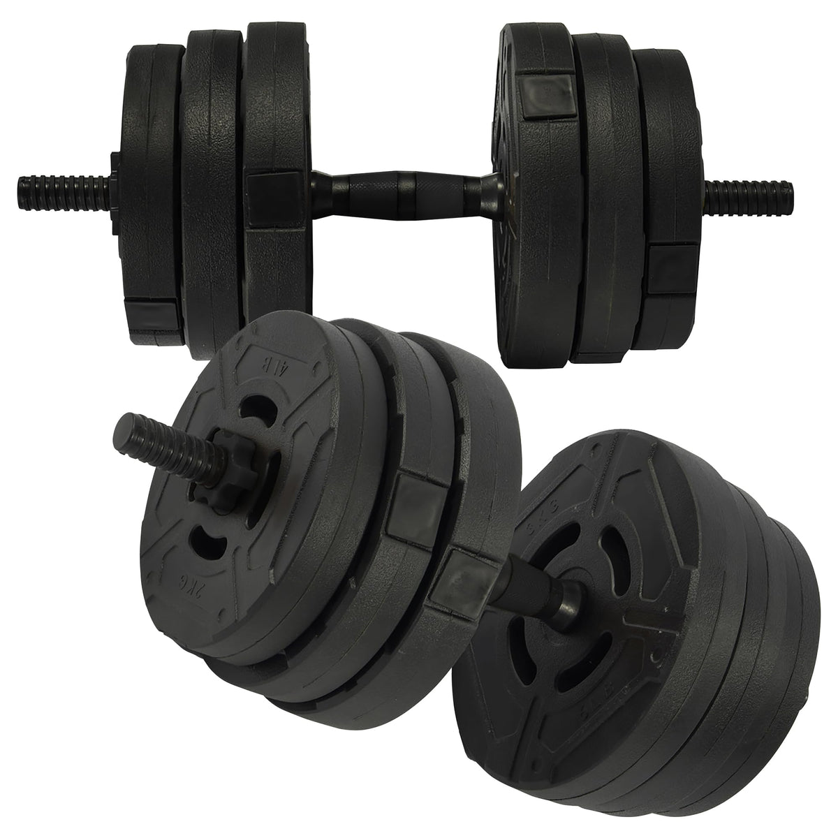 Adjustable Dumbbell Set 60 Lbs Black Q88042