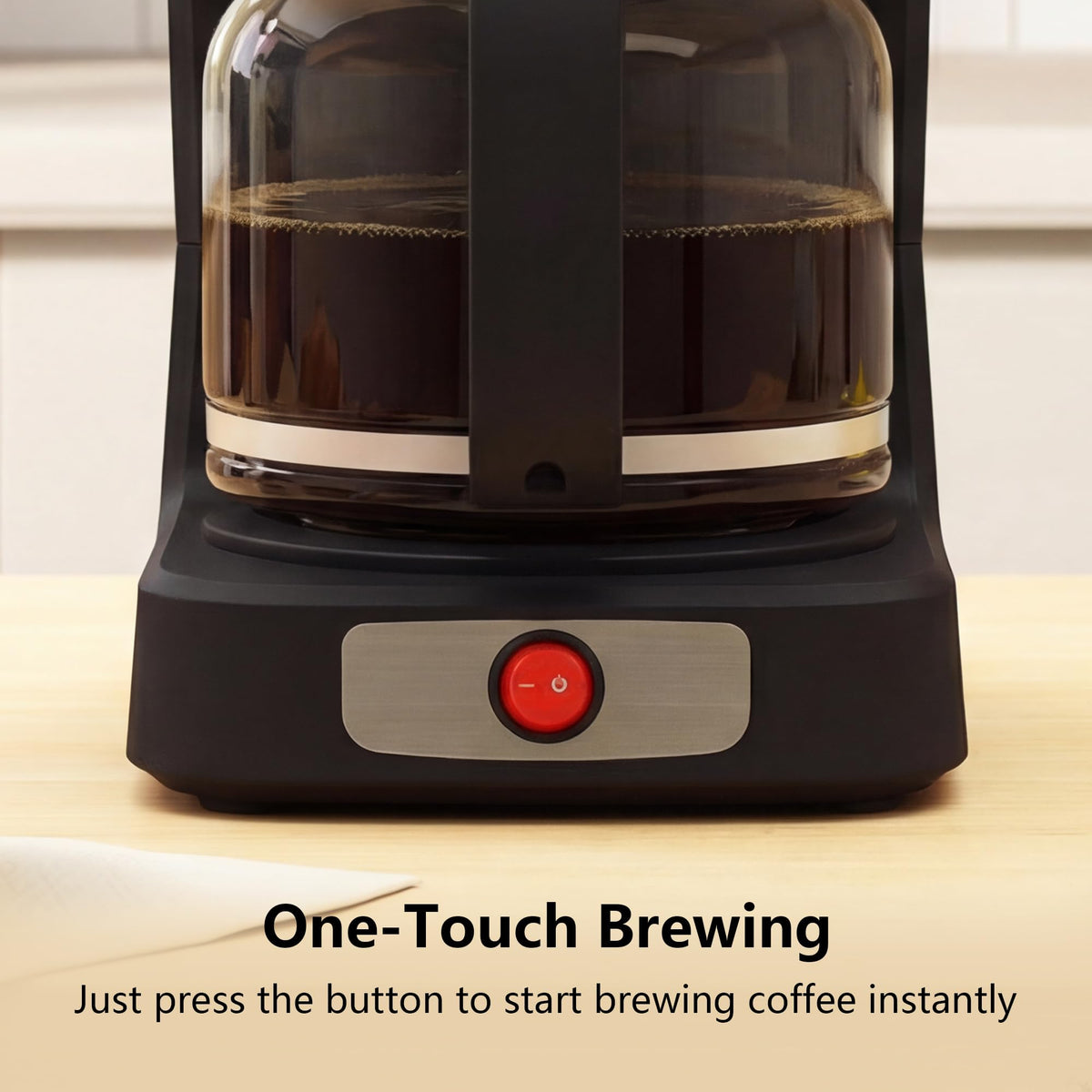12 Cup Drip Coffee Maker with Reusable Filter Q307