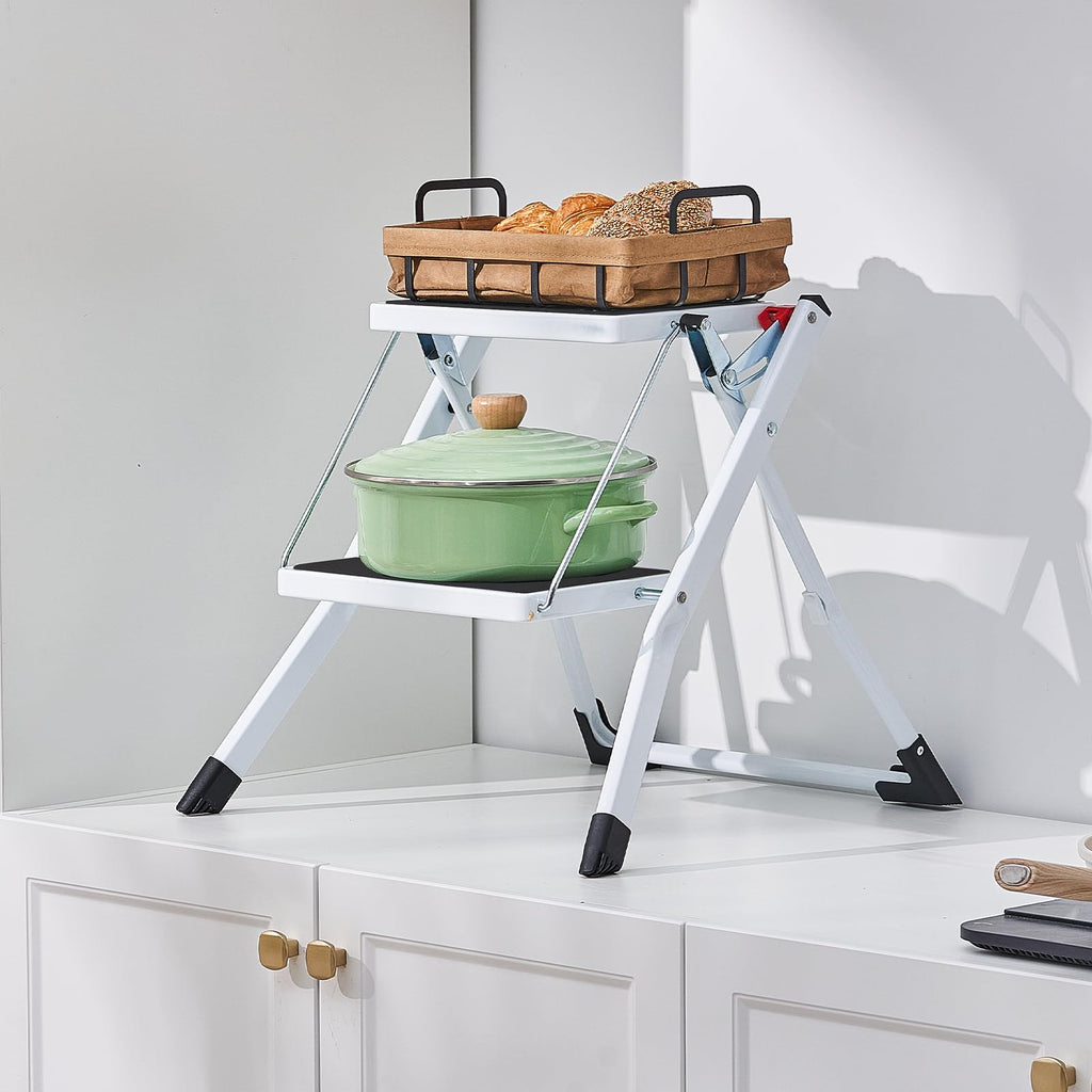 2-Step 330lbs Capacity Folding Steel Step Stool Y27162