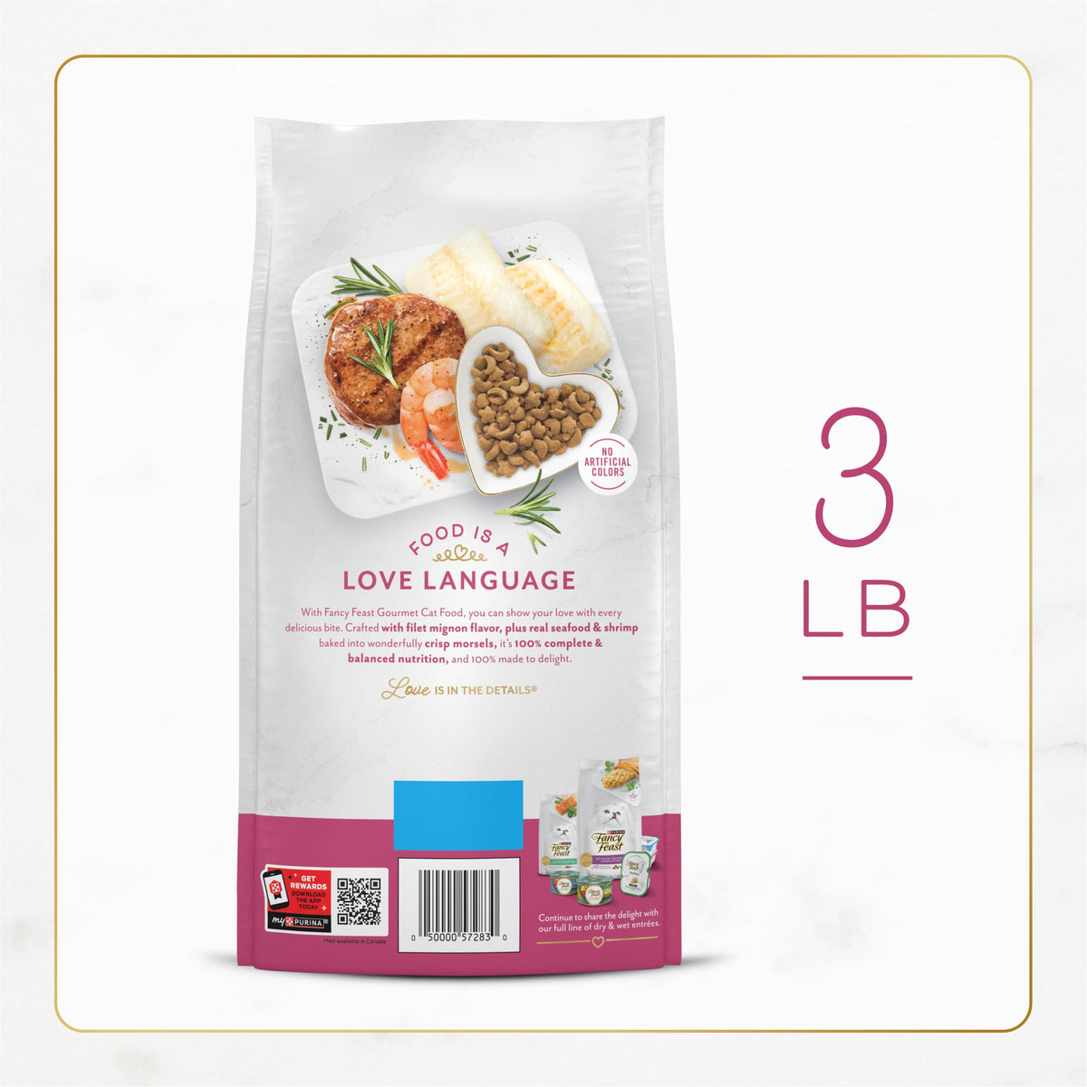 Dry Cat Food Filet Mignon Flavor 3 lb. Bag M250393