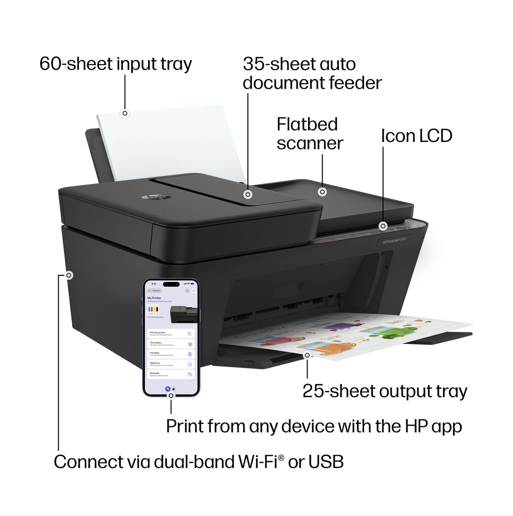 Wireless All-in-One Color Inkjet Printer, Scanner, Copier T4939
