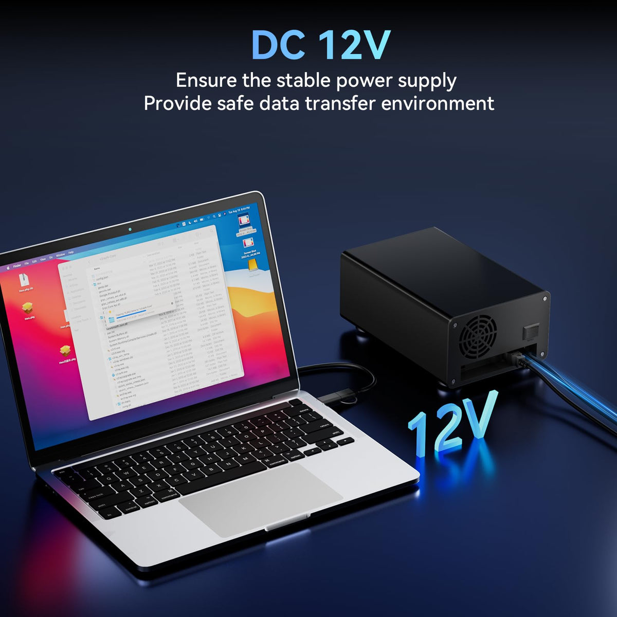 Aluminum 2 Bay Hard Drive Enclosure with Cooling Fan Y852