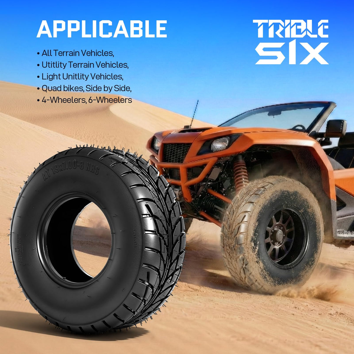 19x7-8 ATV/UTV Tires Set of 2 O7120