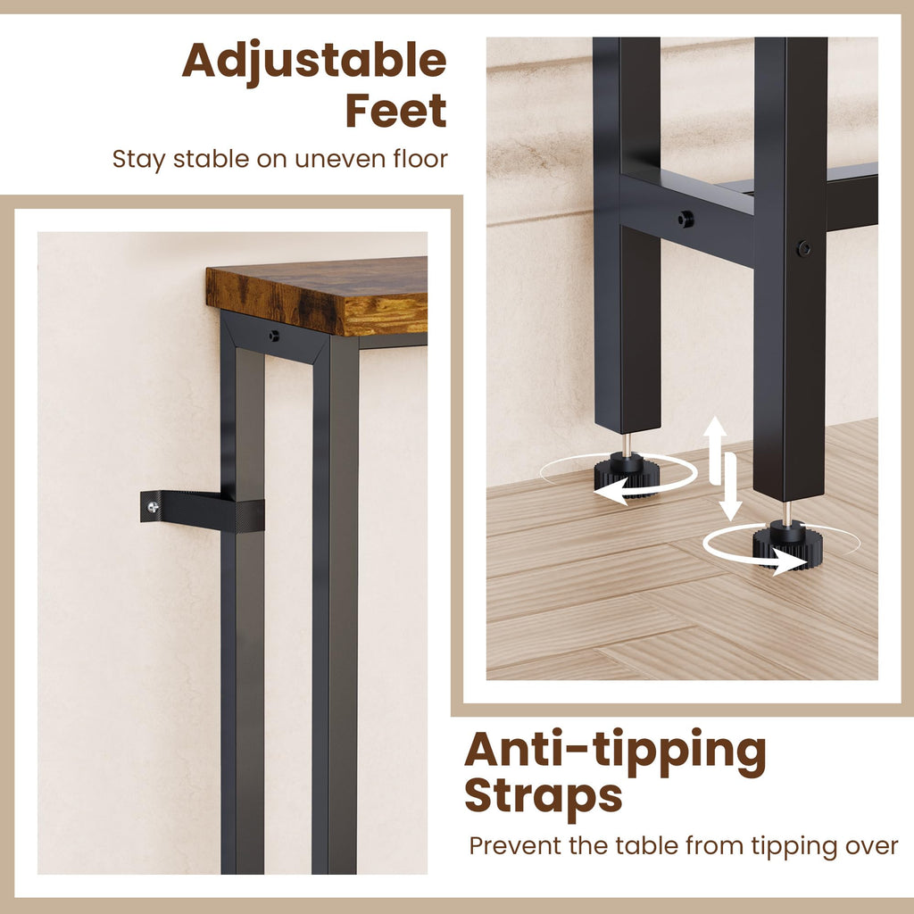 102 Inch Narrow Sofa Table with Power Outlets Y490532