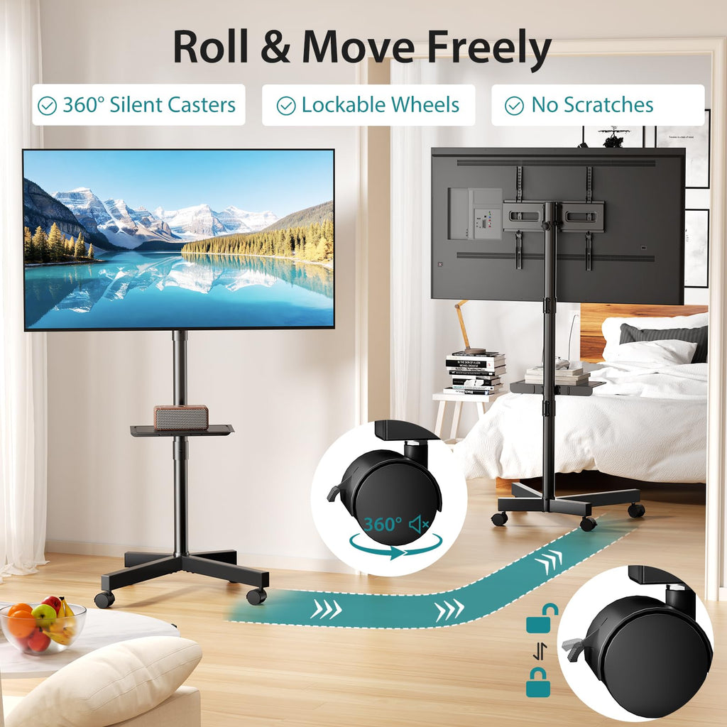 Rolling TV Stand with Wheels for 23-60 Inch Screen Z281