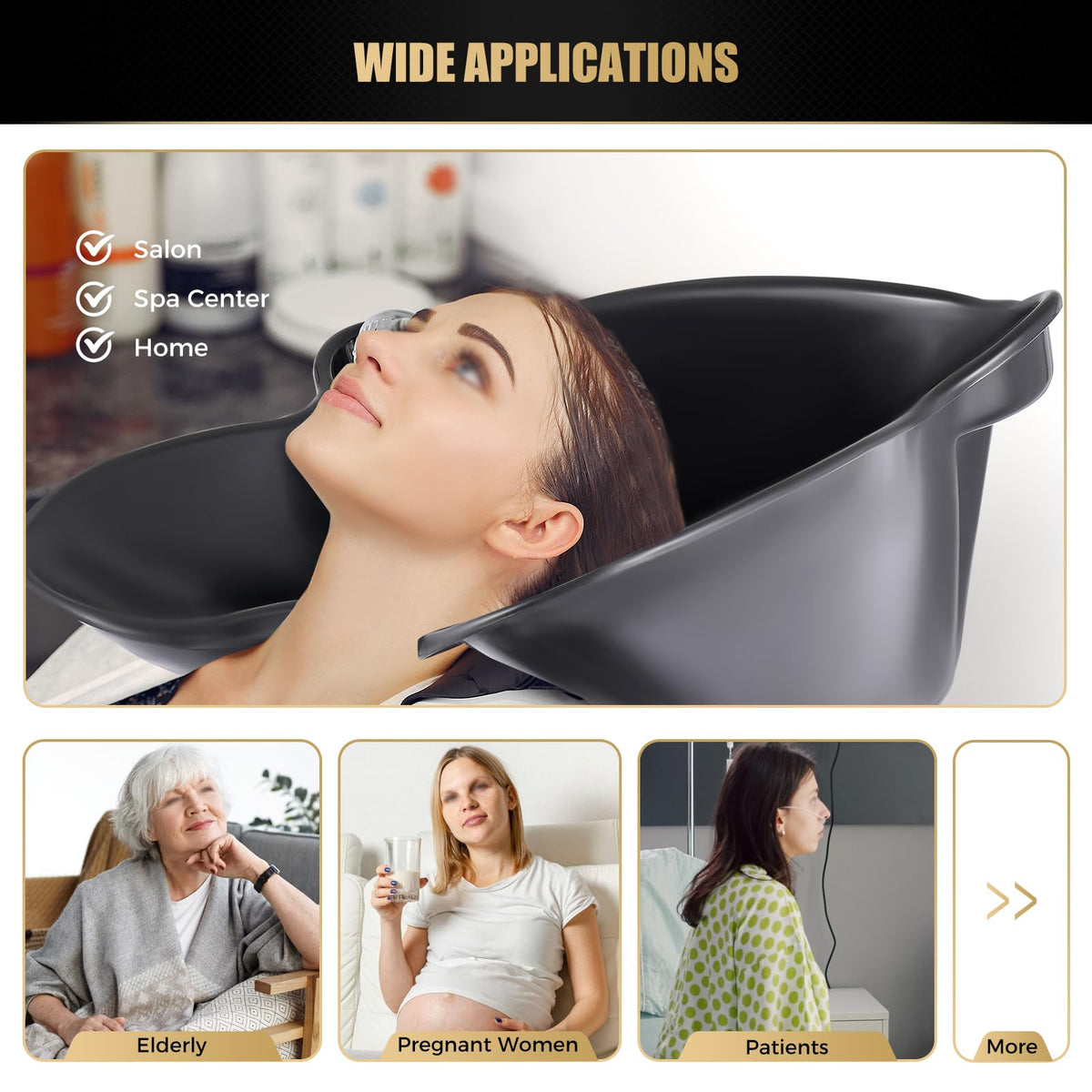 Portable Shampoo Bowl with Electric Pump R566