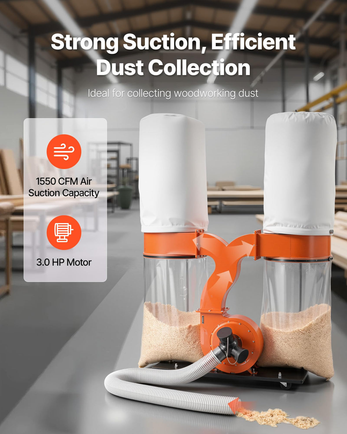 1550 CFM 2.5 Micron Dust Collector T8483