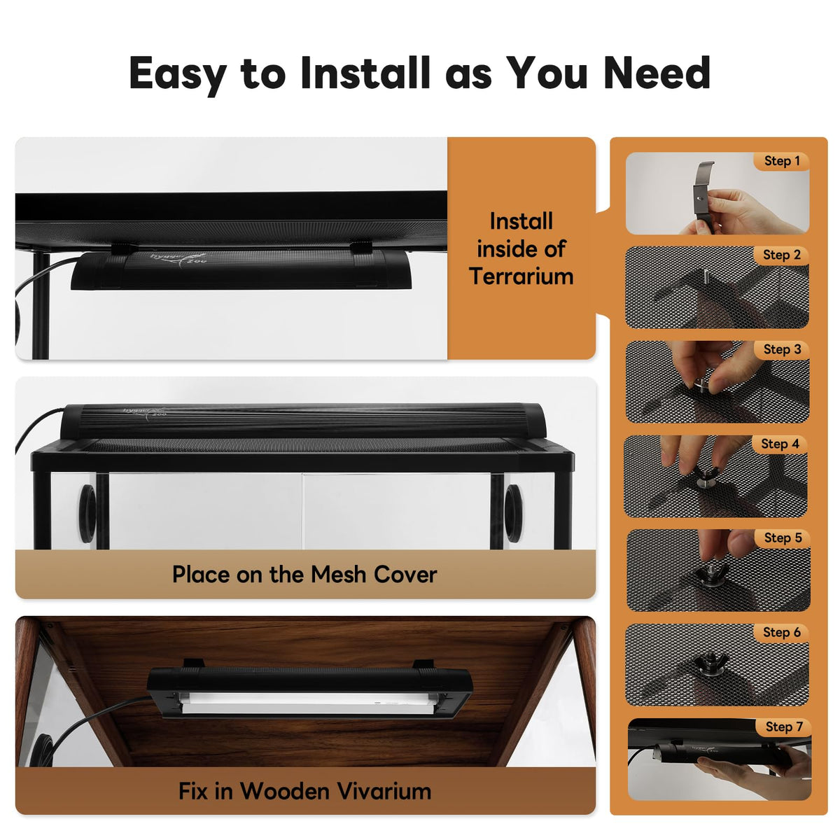 12 Inch UVB Reptile Light Fixture with Timer Z20793