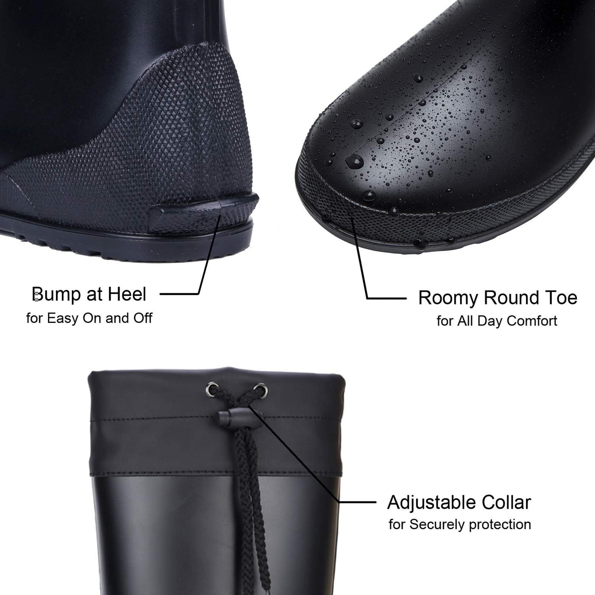 Women's Mid Calf Rain Boots U795955
