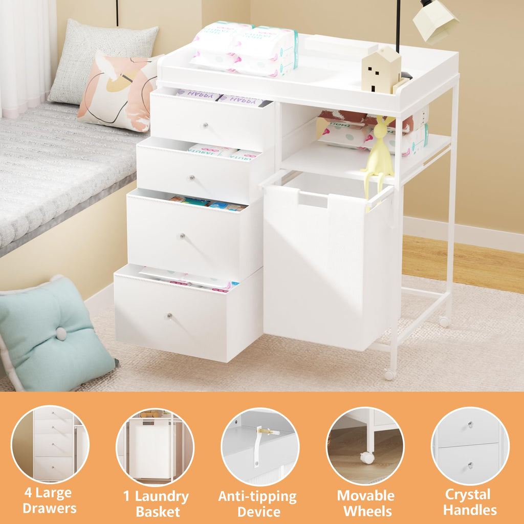 32.6" Baby Changing Station with 4 Wheels X94082