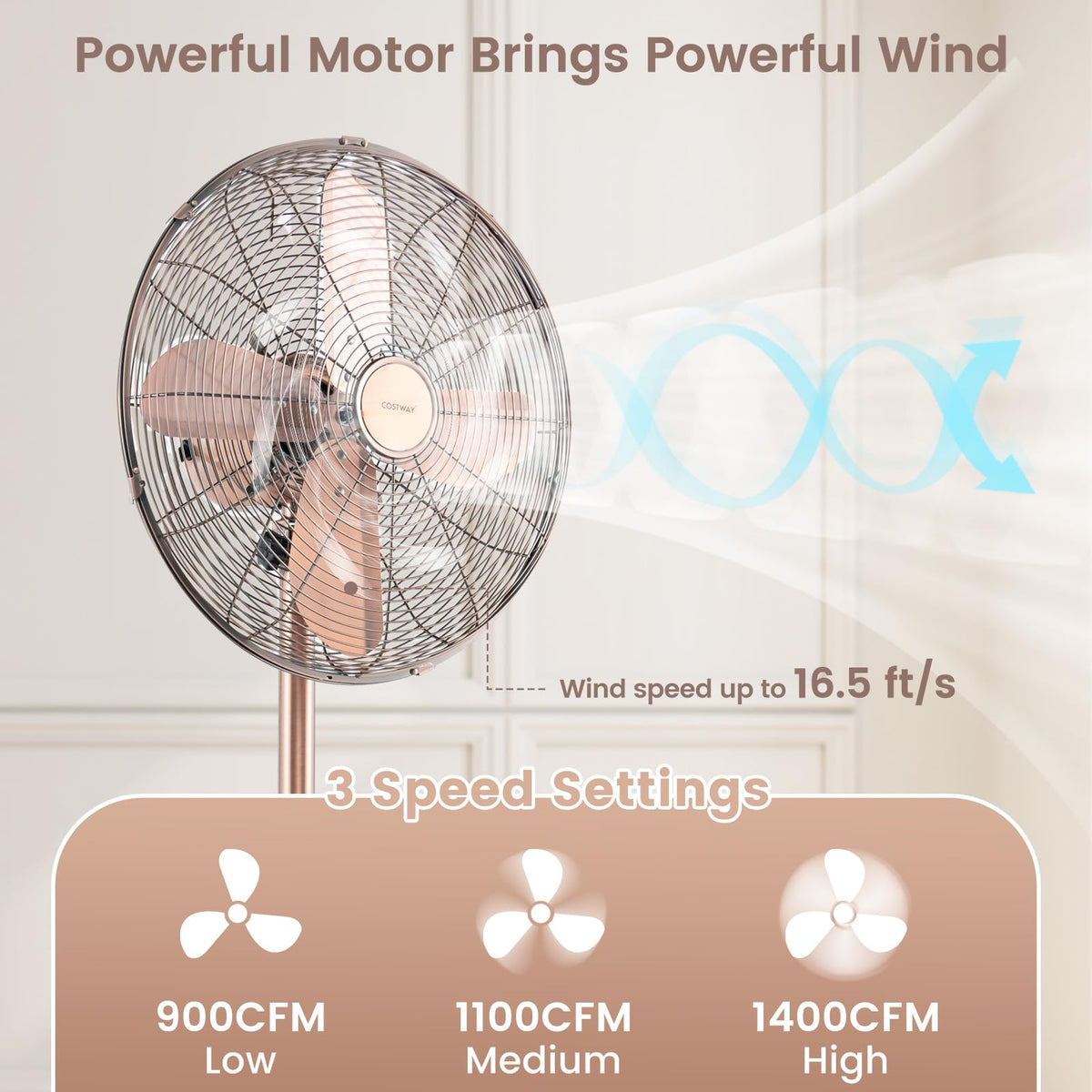 16" Metal Pedestal Fan V463