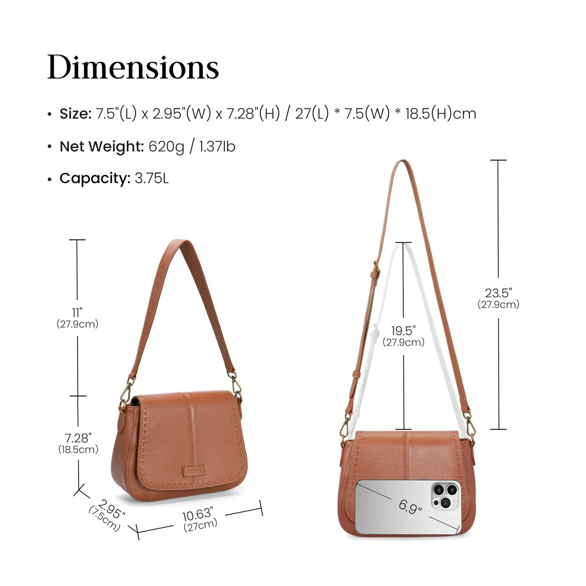Genuine Leather RFID Blocking Crossbody Bag G457439