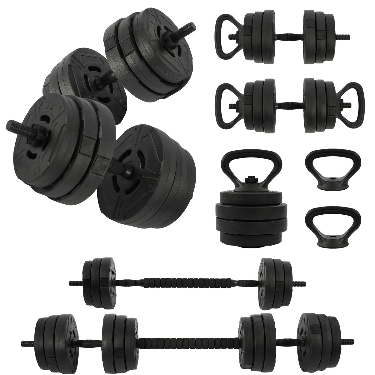 Adjustable Dumbbell Set 60 Lbs Black Q88042