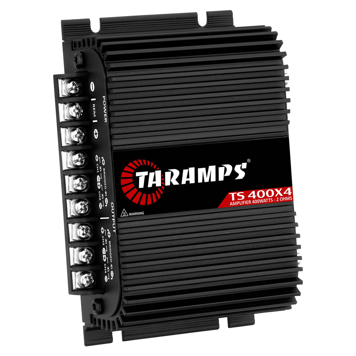 Black 2 Ohms 400W RMS 4-Channel Car Audio Amplifier E9236
