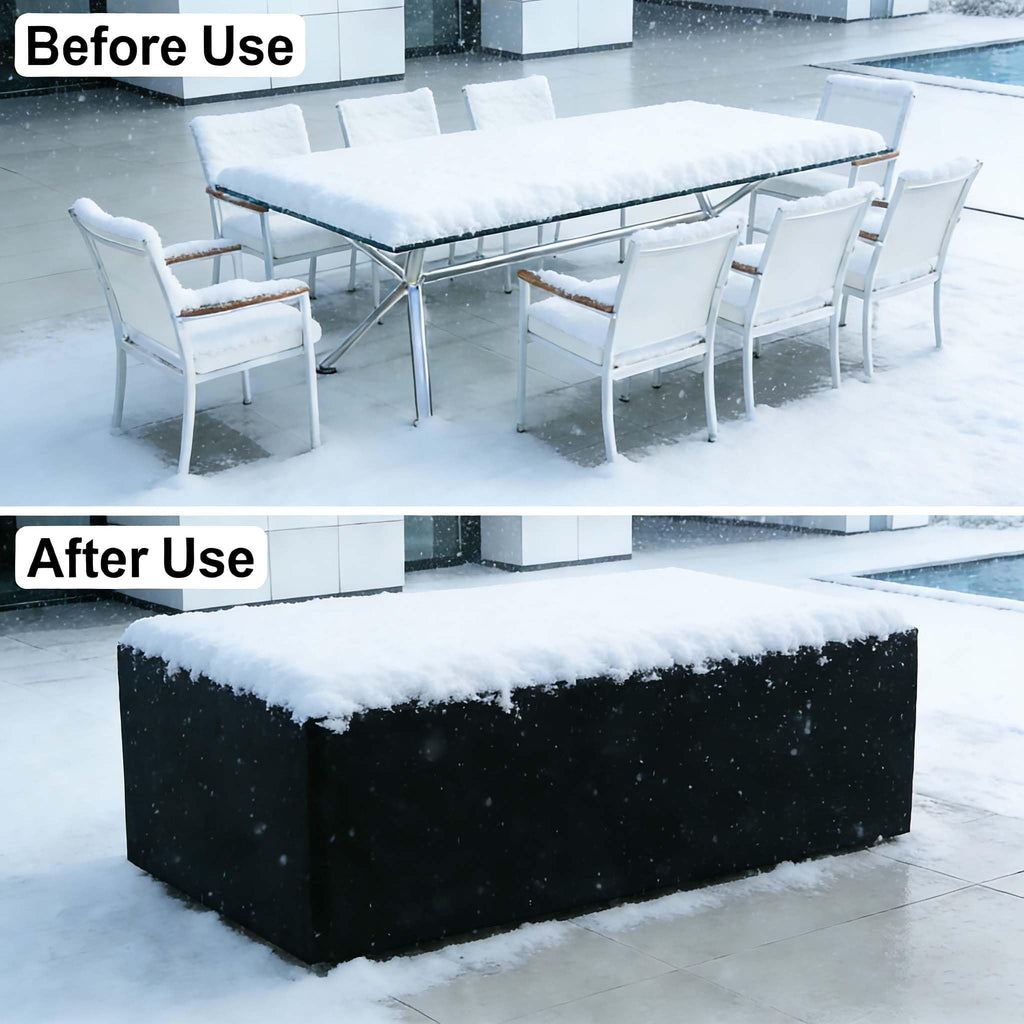 Black Waterproof Oxford Patio Furniture Cover Q3344
