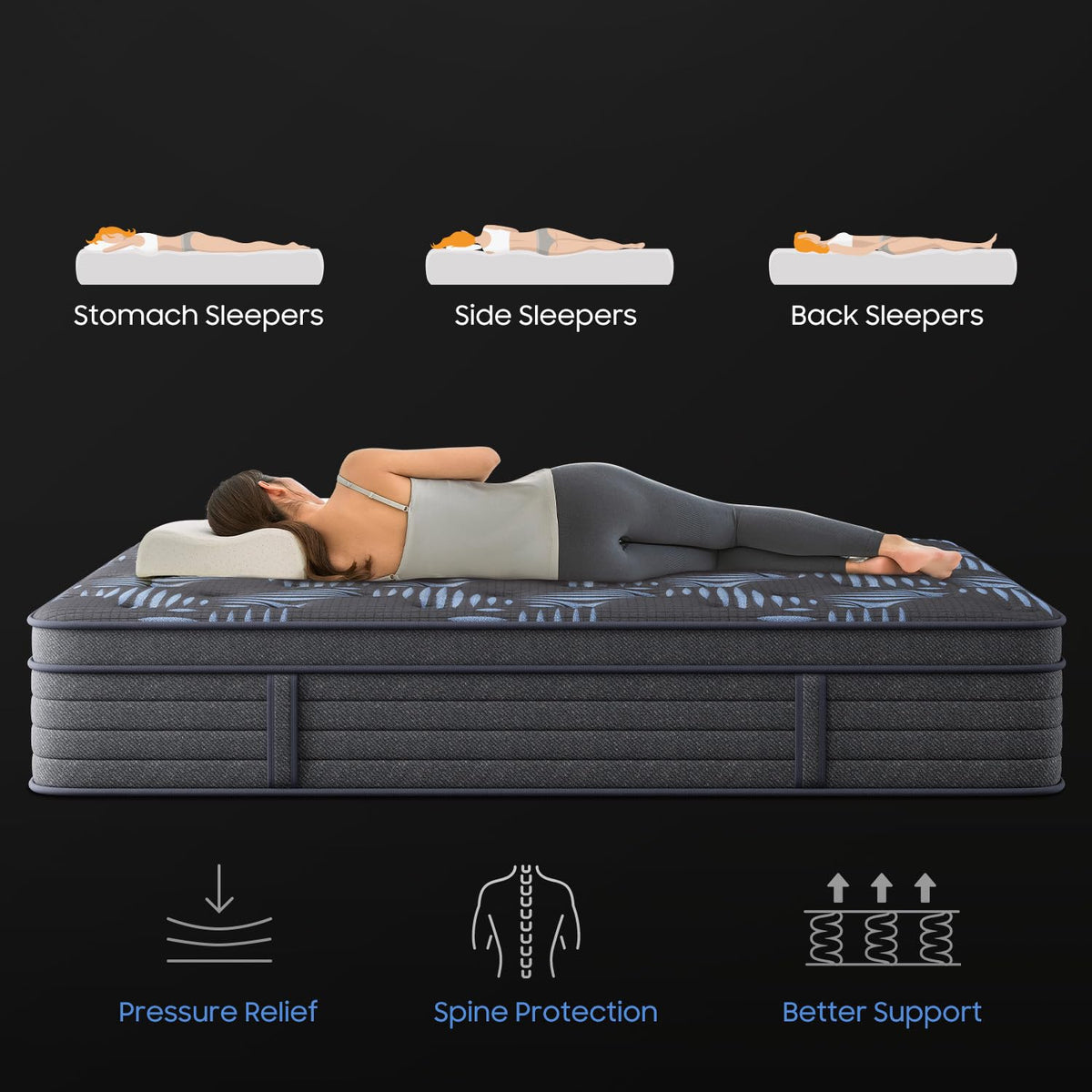 10 Inch Full Medium Firm Hybrid Mattress in a Box I377191