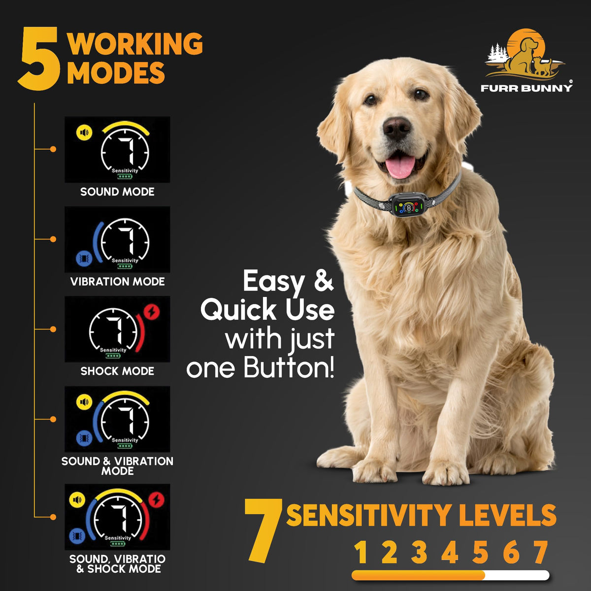 Dog Bark Collar for Medium & Large Dogs S375