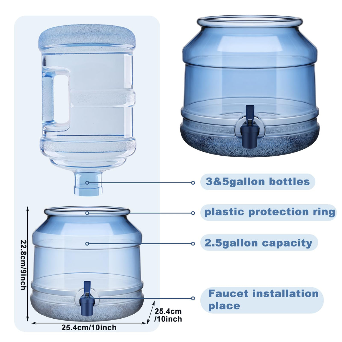 5 Gallon Water Jug Dispenser Base with Spout V789