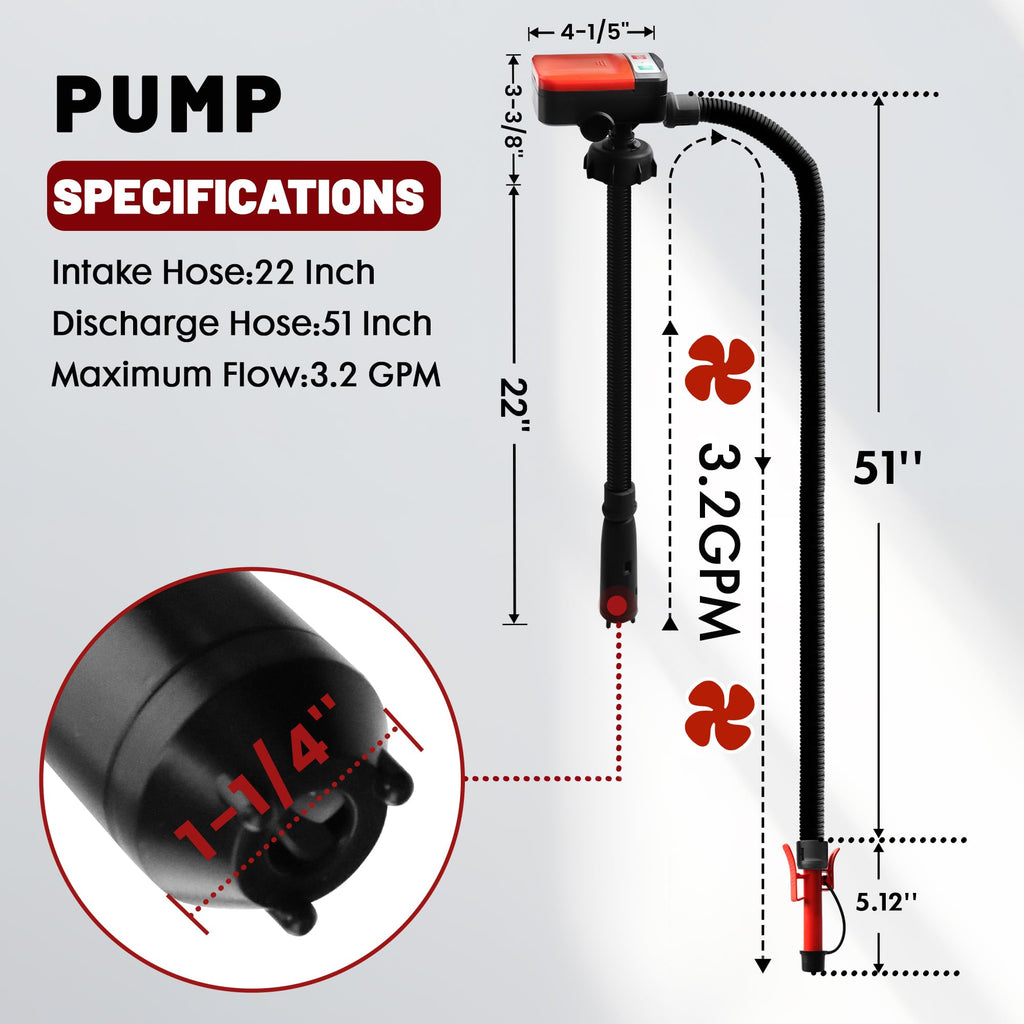 Battery Powered Fuel Transfer Pump with Automatic Stop Nozzle C149