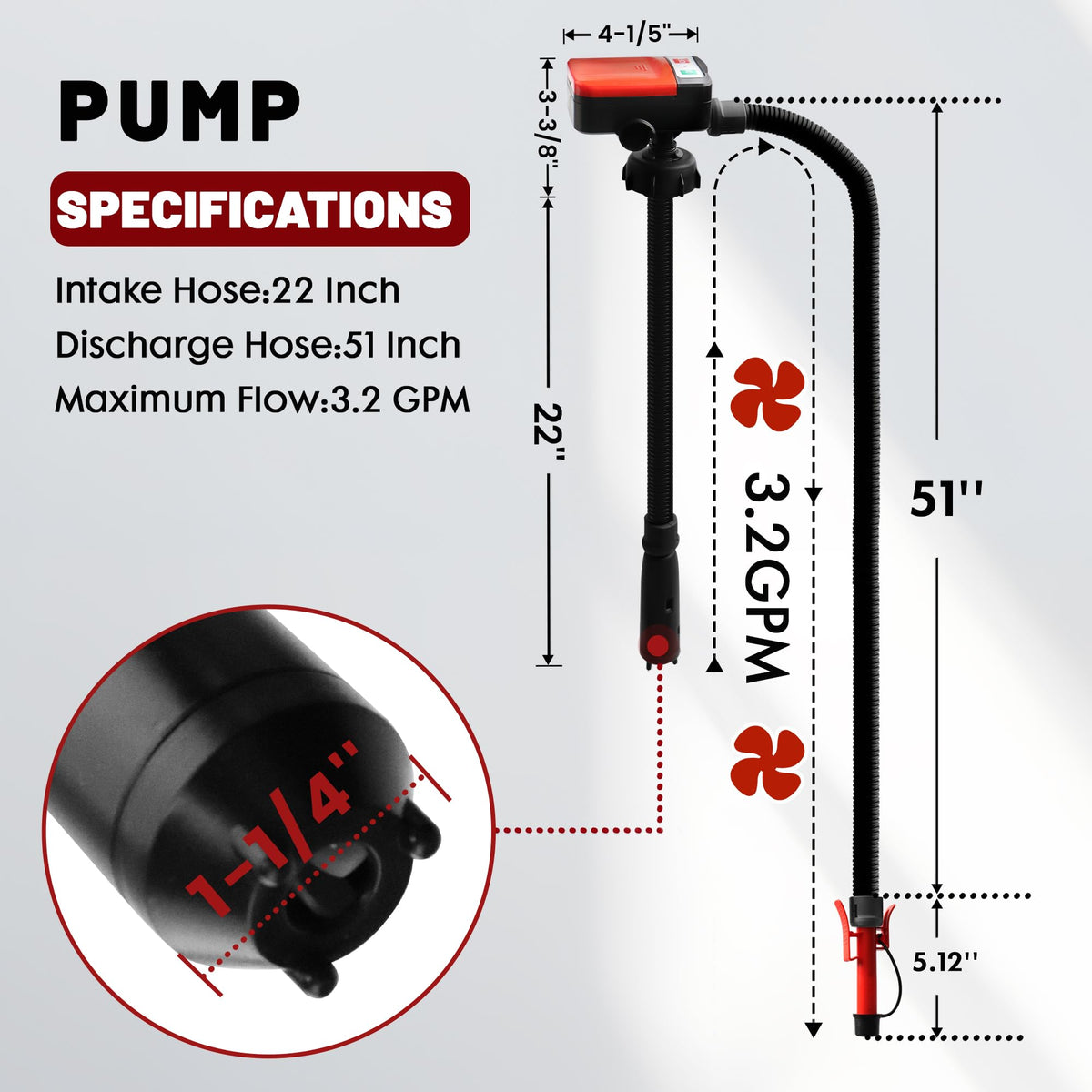 Battery Powered Fuel Transfer Pump with Automatic Stop Nozzle C149