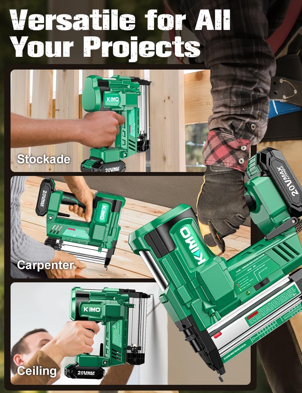 2" Cordless 18 Gauge Brad Nailer and Stapler Y35586