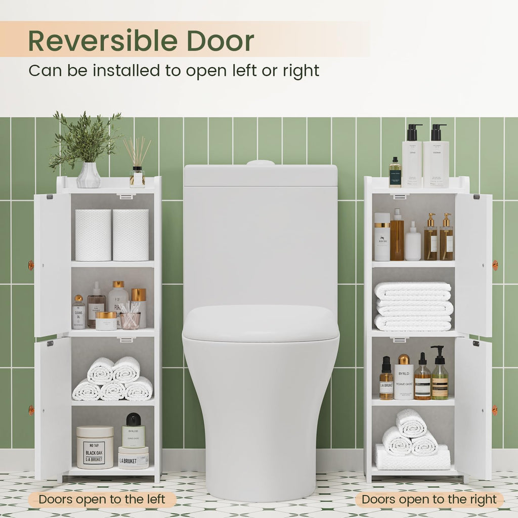 White Bathroom Storage Cabinet with 2 Doors N10603