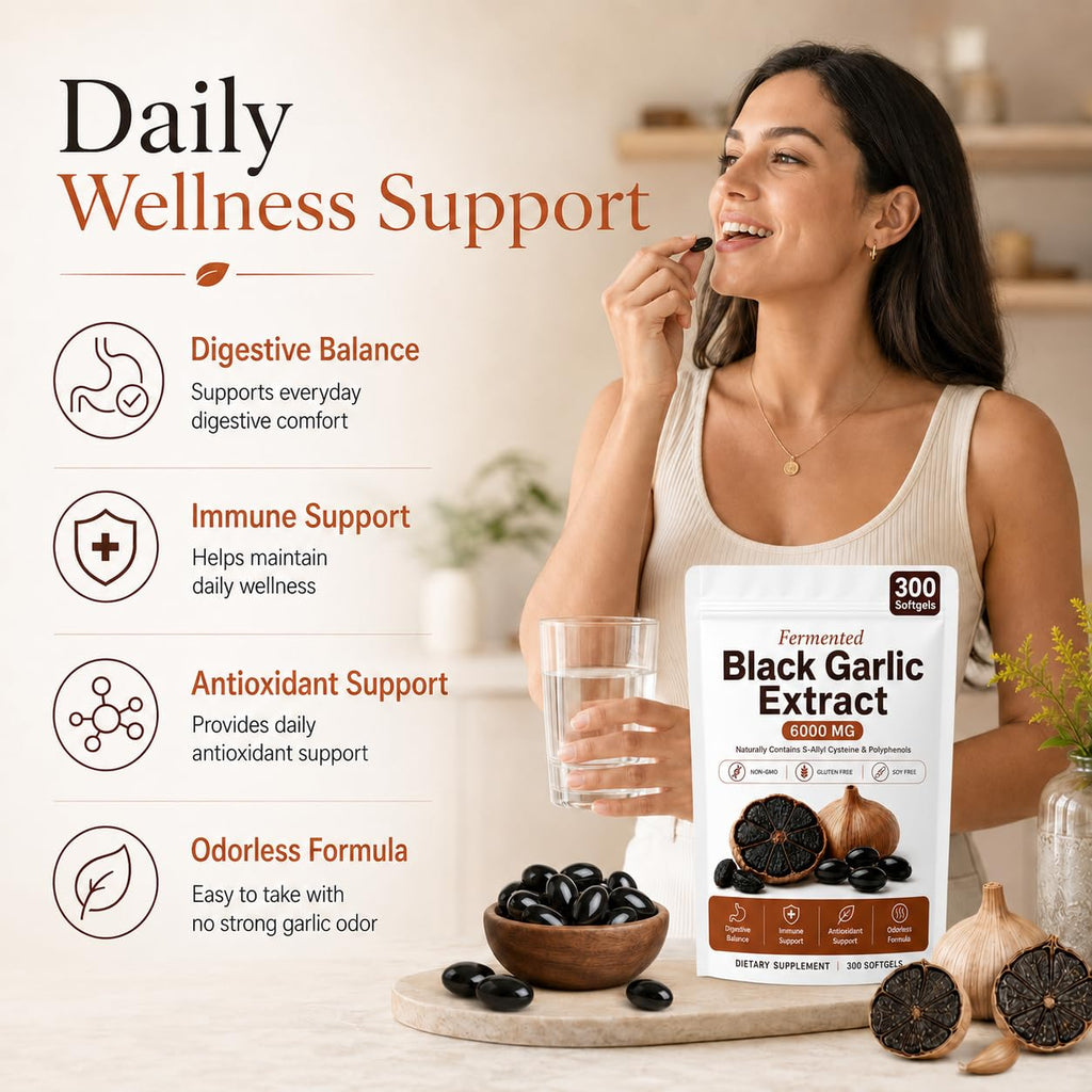 Black Garlic Extract Capsules 300 Softgels G64802