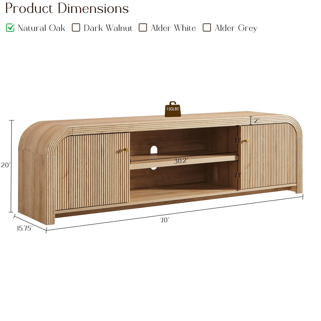 70" Fluted TV Stand with Storage L754113