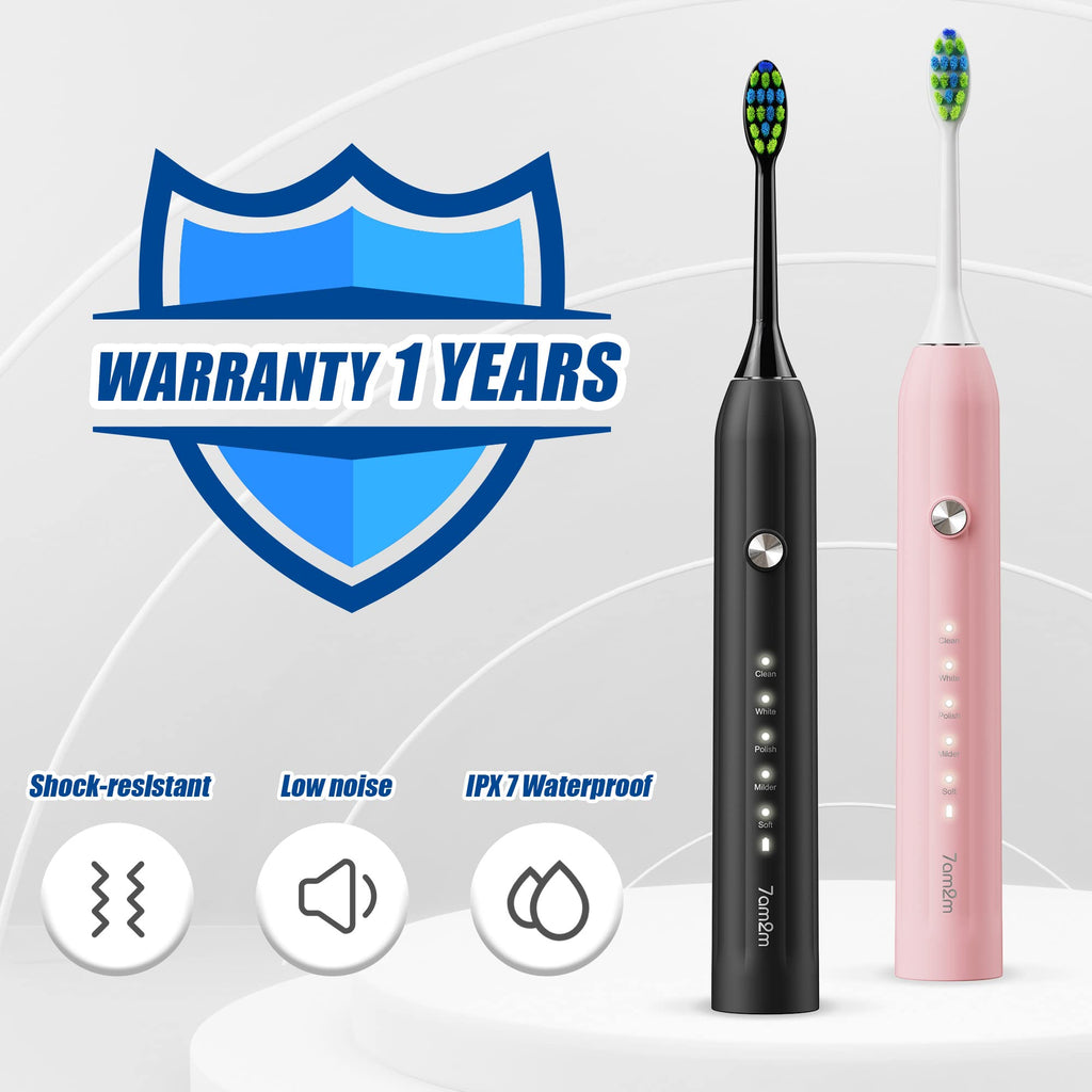 Sonic Electric Toothbrush with 12 Brush Heads 2 Pack N9374
