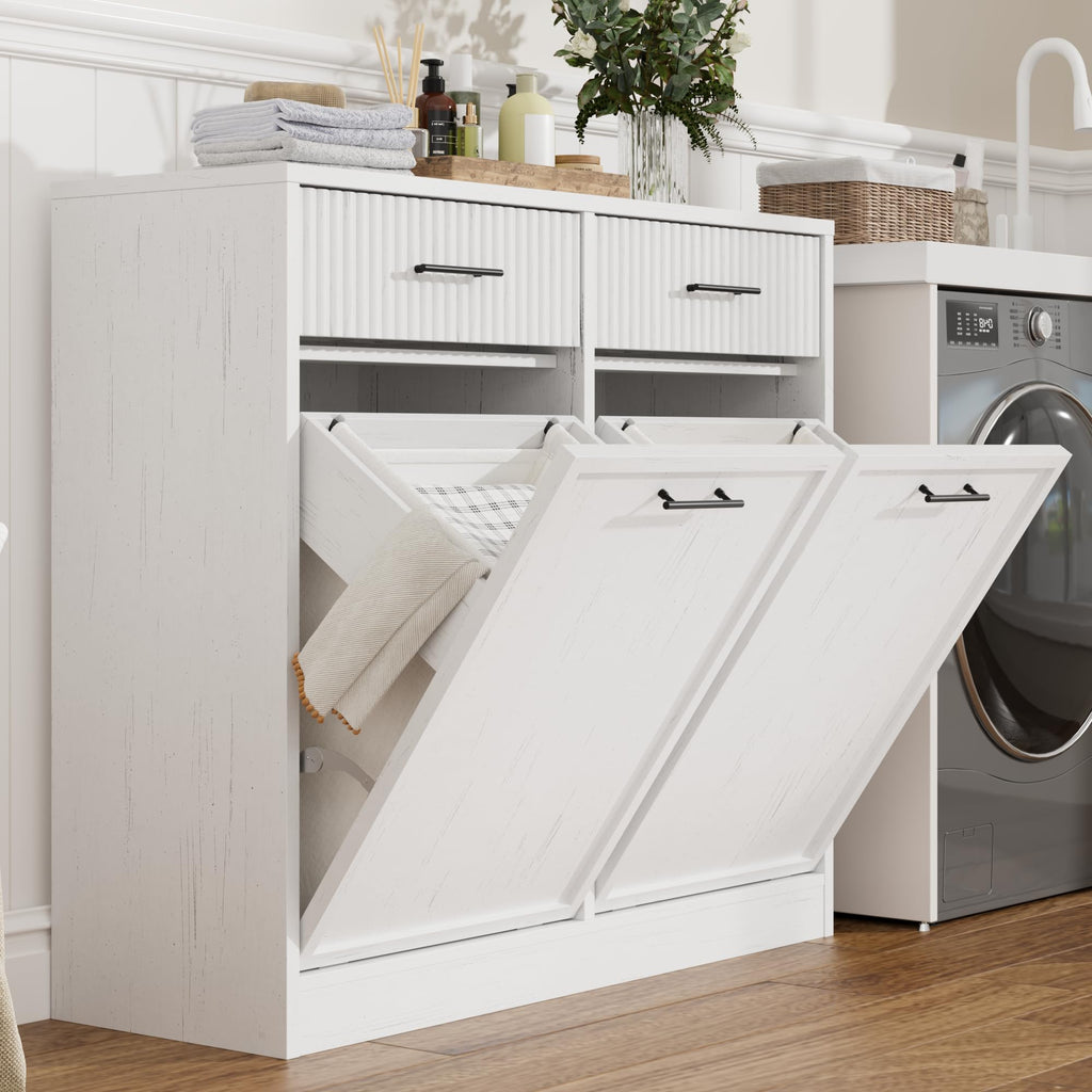 Double Tilt Out Laundry Hamper Cabinet L12263