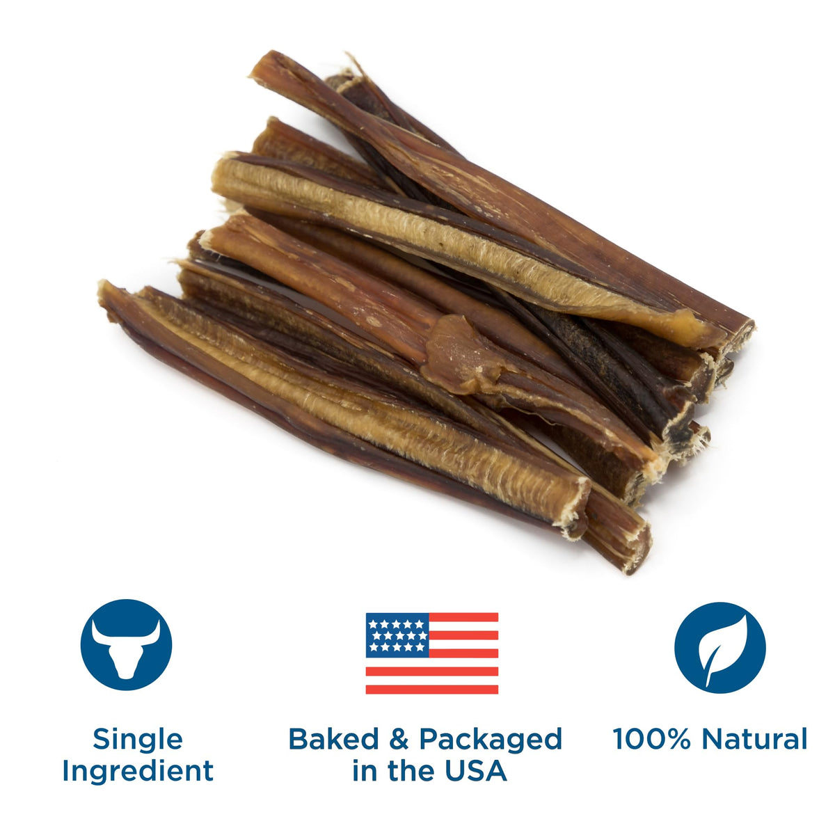 6 Inch Thin Bully Sticks 24 Count Natural Dog Treats K975