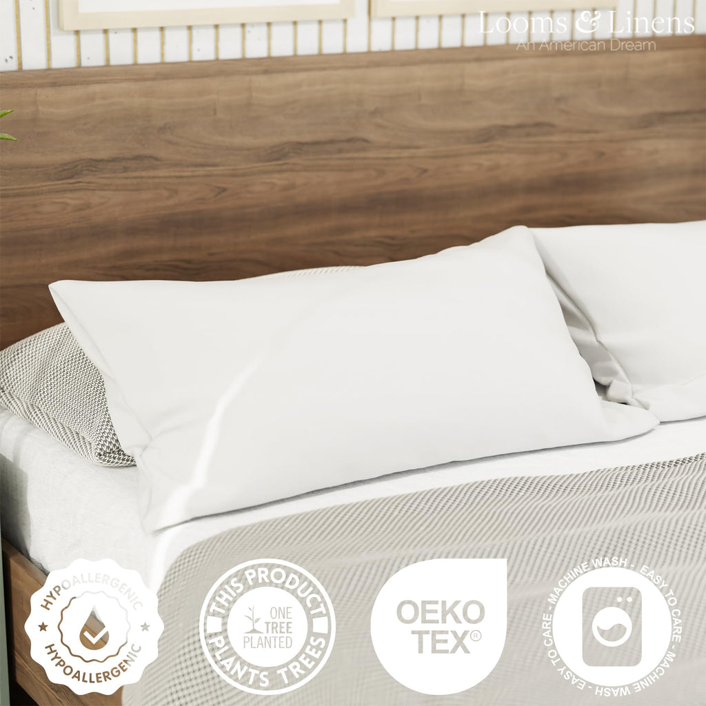 King Size Pillows Set of 2 20 x 36 Hypoallergenic Down Alternative Pillow Inserts Z882