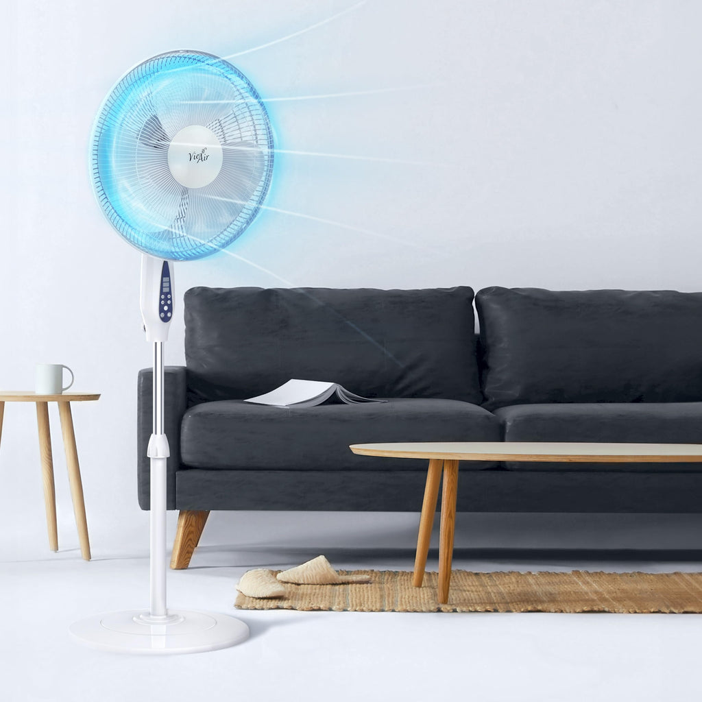 16 Inch 3 Speed Oscillating Stand Fan with Timer and Remote Control U697