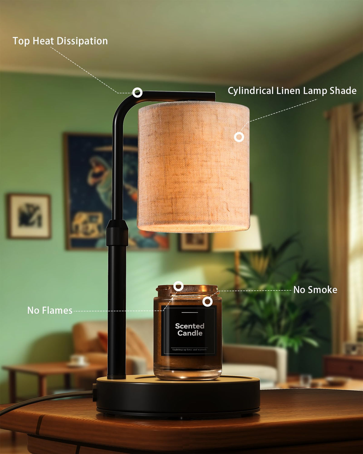 Dimmable Candle Warmer Lamp with Timer V894120