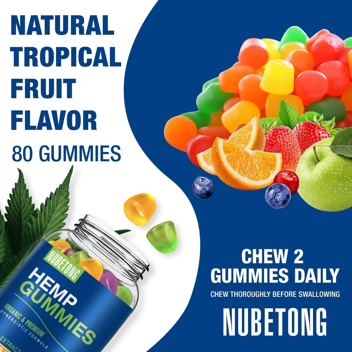 Organic Hemp Gummies Supplement 2 Packs M5975