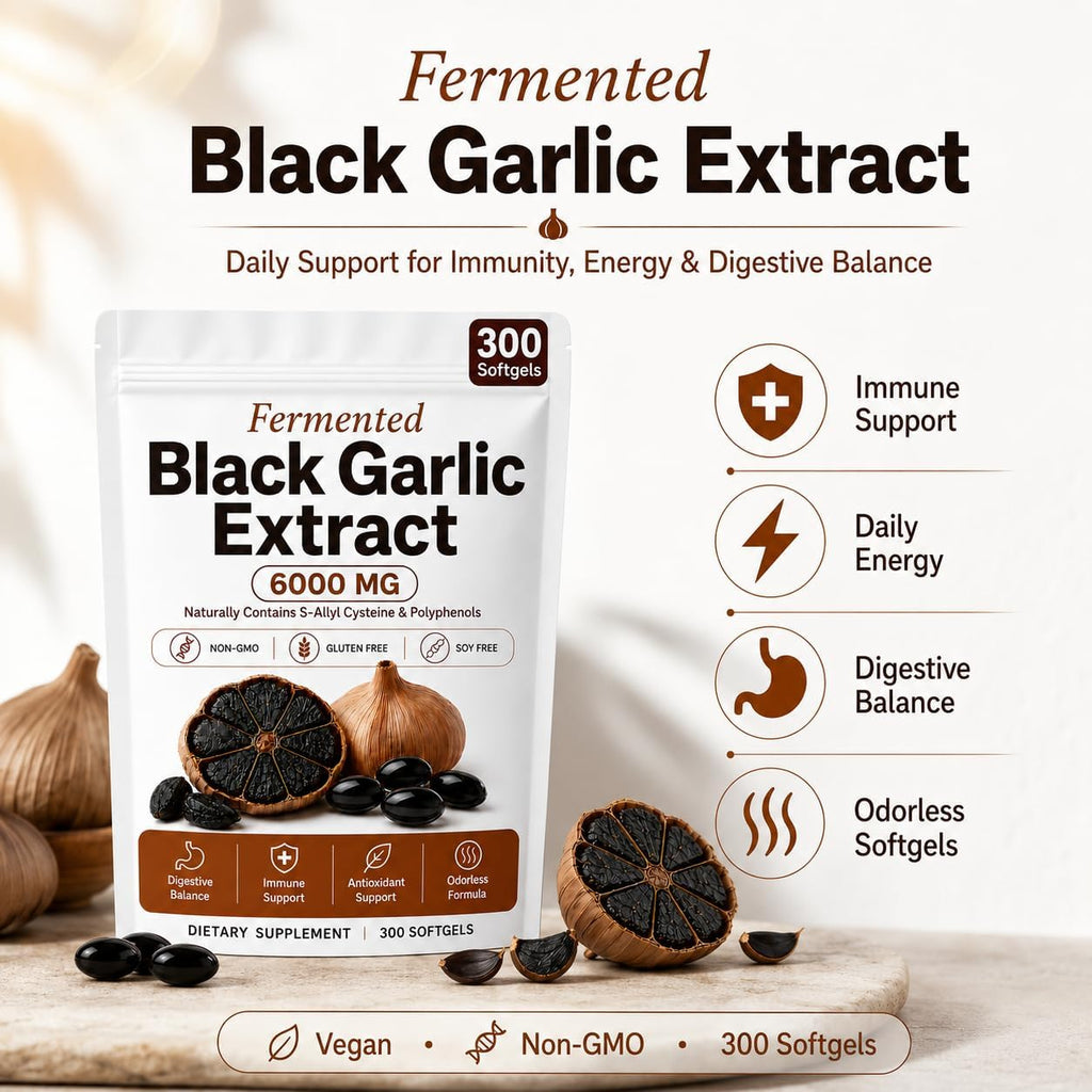 Black Garlic Extract Capsules 300 Softgels G64802