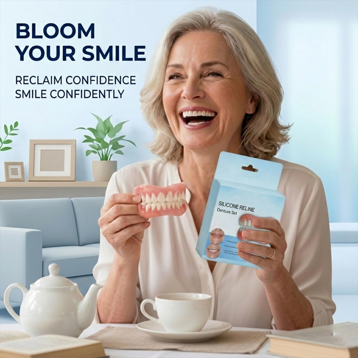 Silicone Dentures Set for Upper and Lower S24649