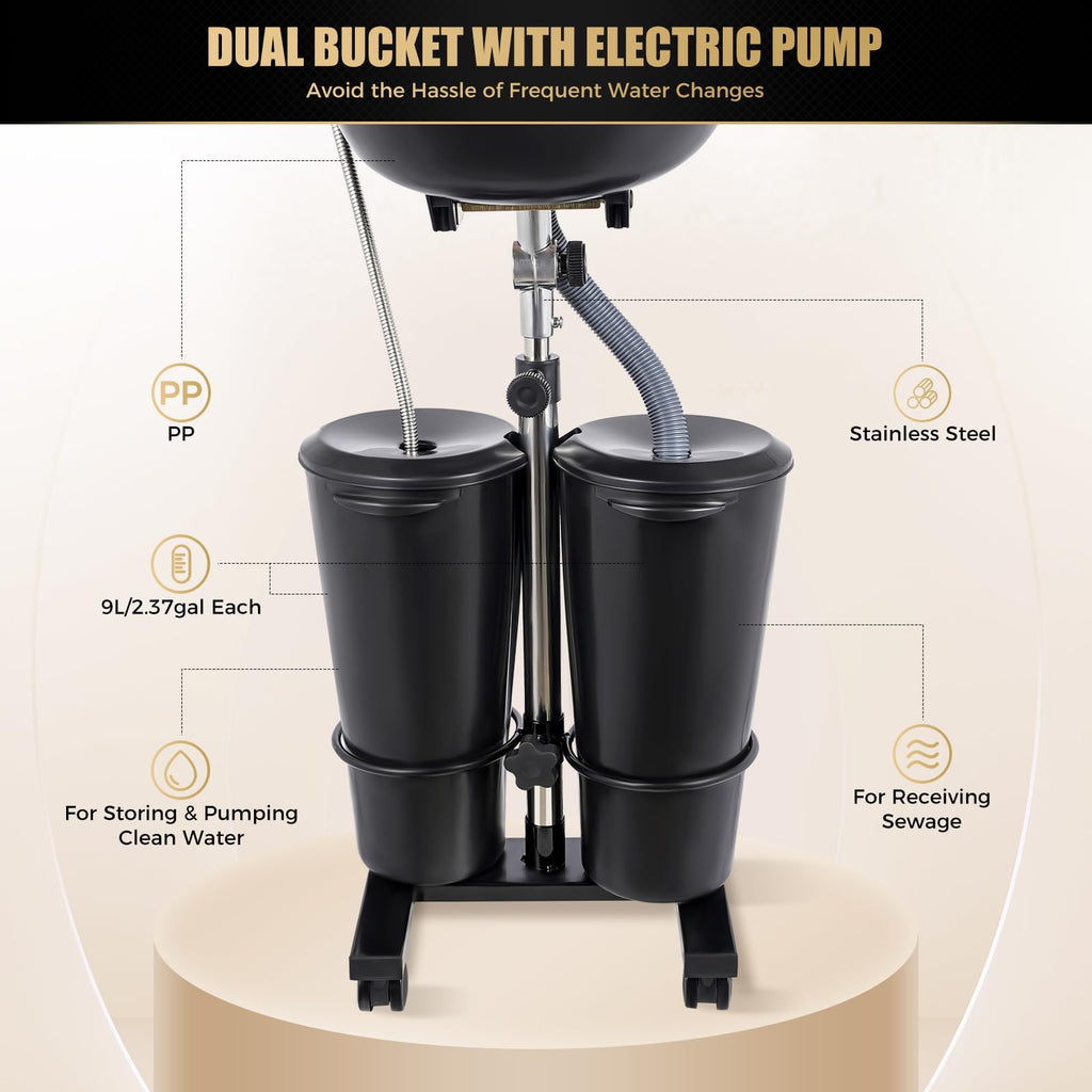 Portable Shampoo Bowl with Electric Pump R566