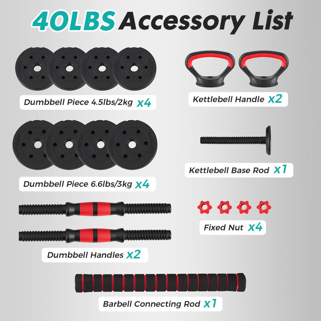 Adjustable Dumbbell Set 20/40/60LBS Z948