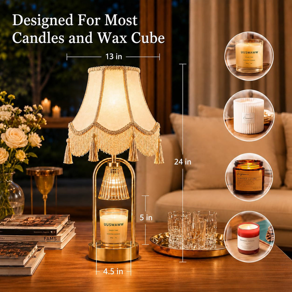 Dimmable Table Lamp and Candle Warmer Set of 2 V671484