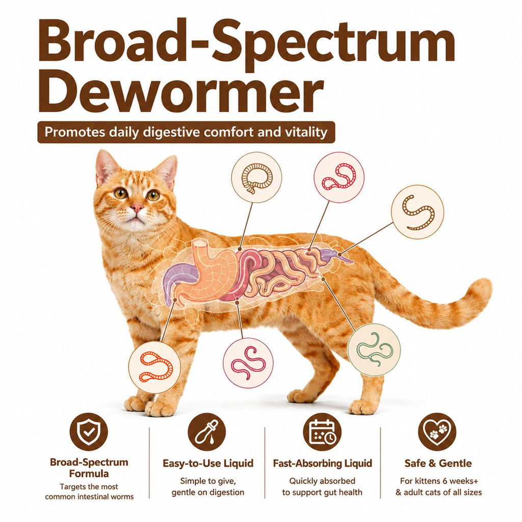 Cat Dewormer Liquid Broad Spectrum Treatment 120ml U1627