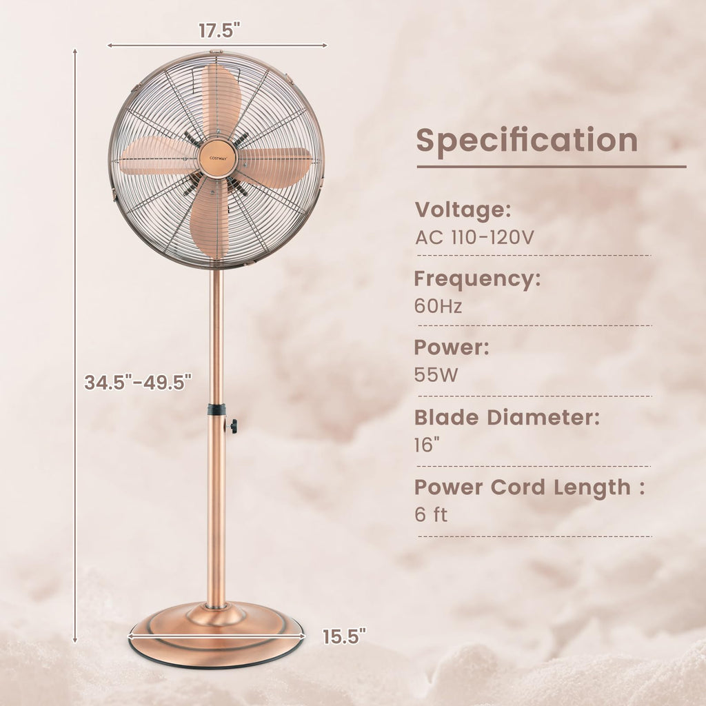 16" Metal Pedestal Fan V463